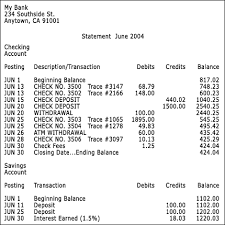 Project Money Bank Accounts Statement Template Financial Literacy Bank Statement