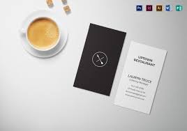 Premium cards printed on a variety of high quality paper types. Restaurant Business Card Terat