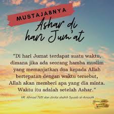 Berdoalah Saat Ashar Di Hari Jum At Doa Allah