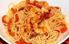 Portuguese Style Shrimp Spaghetti Recipe Recipe Spaghetti Recipes Portuguese Recipes Recipes