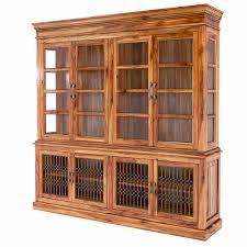Dining table and hutch set. San Francisco Rustic Solid Wood Dining Room Hutch