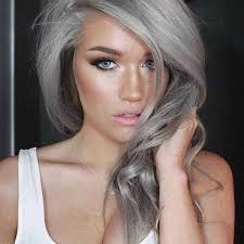 This degree of bleaching will likely damage your hair, so you will want it to start out as healthy as possible. Women Are Choosing To Dye Their Hair Grey For The Granny Hair Trend Photos Grey Hair Color Granny Hair Hair Trends