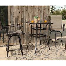 What are the shipping options for outdoor bar stools? Black Phi Villa Outdoor Bar Table Bar Height Tall Patio Bistro Table Metal Frame Tempered Glass Table High Top Patio Furniture Accessories Tables Brilliantpala Org