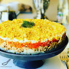 Mimosa Salad Mimoza Salata Food Mimosa Salad Layered Salad