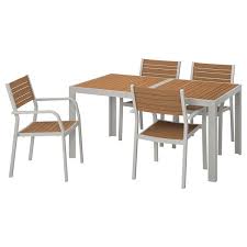 Ikea lack coffee tables are extremely versatile and they can even change function if you desire such a project. Sjalland Table And 4 Chairs Outdoor Light Brown Light Gray Ikea