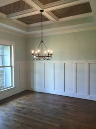Installing wainscoting adds an elegance to a room you can't get any other way. Wall Color Sea Salt Sw Wainscotting Decorative Ceiling Dining Room Wainscoting Faux Wainscoting Wainscoting Styles