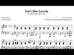 Yohan Kim Isn T She Lovely Transcription Youtube Isnt She Lovely Stevie Wonder Contact Instagram