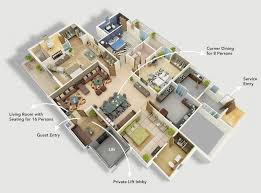 A four bedroom apartment or house can provide ample space for the average family. 50 Four 4 Bedroom Apartment House Plans Architecture Design