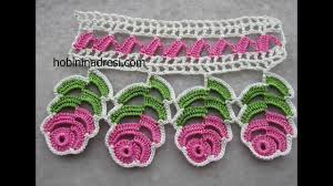 Gul Modeli Havlu Kenari Yapimi Tutorial De Flor Em Croche Bico De Croche Cestas De Croche