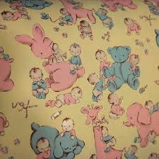 This Is A Huge Roll Of Wrapping Paper A Whopping 6 5 X2f 8 Inch Overall Diameter And 1 7 X2f 8 Inches Thi Vintage Wrapping Paper Baby Yellow Wrapping Paper