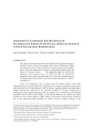 Risi looks innocent in white undies. Pdf Admissibility Compared The Reception Of Incriminating Expert Opinion I E Forensic Science Evidence In Four Adversarial Jurisdictions