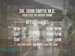 13 00 Custom Hours Sign For Your Doctor Office Dental Office And Much More Store Hours Sign Vinyl Signs Doctor Office