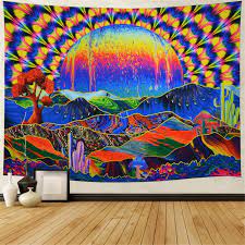 Modern, contemporary, psychedelic, boho, wall art tapestry. Amazon Com Trippy Tapestry Planet And Mountains Wall Tapestry Psychedelic Tapestry Mushrooms Cactus Wall Hanging Tapestry Mountian Tree Tapestries For Living Room Dorm Decor W59 H51 Everything Else