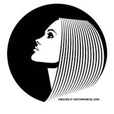 Girl With Straight Hair Hair Logo Design Hair Logo Hair Vector