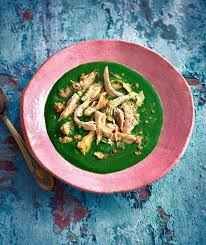 Molokhia Spinatsuppe Maispoularde Spinatsuppe Suppe Eintopf Suppen