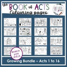It's one part of our series of illustrations for each individual book of the bible. No Prep Bible Coloring Pages Book Of Acts By Quivers Of Grace Tpt