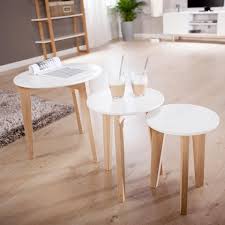 Couchtisch Abin 3er Set Rund Danisches Bettenlager Couchtisch Set Skandinavisches Wohnzimmer Tisch