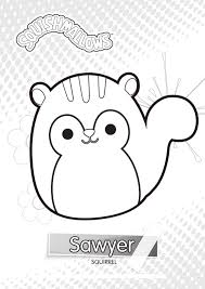 Cool coloring pages coloring sheets coloring books printable templates printable paper hello kitty coloring pink fox marvel sugar rush more information. Sawyer The Squirrel With Brown Fur From Squishmallow Coloring Pages Squishmallow Coloring Pages Coloring Pages For Kids And Adults
