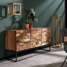 Sideboard Milla 160 Cm Holz Schrank Kommode Lowboard Sideboard Vintage Barhocker Holzkommode
