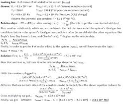 A worksheet and fully complete answer sheet which is aimed at a level chemistry students and covers the ideal gas equation pv = nrt calculations. Ideal Gas Law Wyzant Resources