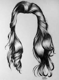 Front View Wavy Curled Realistic Hair Drawing How To Draw Hair Realistic Drawings