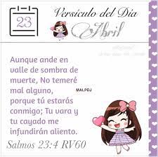 Versiculo Del Dia Abril 23 Salmos 23 4 Salmo 23 Salmo 23 4 Salmos