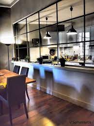 居住性と快適性 ガラス張りの開放的なキッチン 自宅で ホームデコレーション ブルックリンスタイル 家