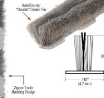 Zipper Pile Weatherstrip – .187” Backing with .350” Pile Height Door &  Window Seal