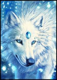 White Wolf At Moonlight Diamond Painting Wolf Art Fantasy Wolf Anime Wolf