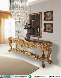 Jual Meja Console Ukir Model Klasik Mewah Warna Gold Terbaru Luxury Furniture Design Antique French Furniture Gold Furniture