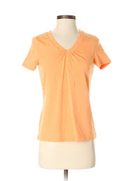 Details About Charter Club Women Orange Short Sleeve T Shirt P Petite