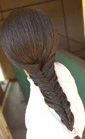 تسريحة ذيل السمكة المضفر تسريحة السنبلة ذيل السمكة المنخفضة fishtail braids low fishtail braided hair hair style stylish long fish tail braid fishtail hair