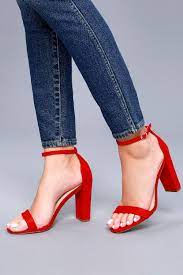 They come in a wide array of colors, styles, heel heights, and materials. Sexy Red Suede Heels Ankle Strap Heels Single Sole Heels Lulus