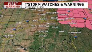 A severe thunderstorm watch (same code: Severe Thunderstorm Watch Issued For Eastern Ohio Counties Wednesday Wsyx