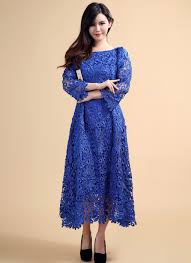 Sapphire Blue Sophisticated Sexy Sunflower Lace Cocktail Dress With Asymmetrical Hemline Products Dresses Red Bridesmaid Dresses Prom Dresses