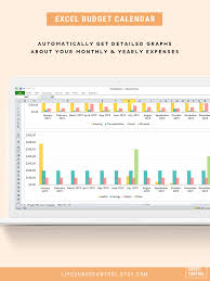 budget calendar excel spreadsheet automated home expense