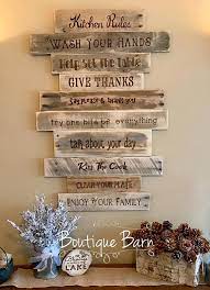 5 out of 5 stars. Kitchen Rules Sign Rustic Country Farmhouse Wood Wall Decor Rustic Kitchen Decor Kitchen Rules Sign Wood Wall Decor