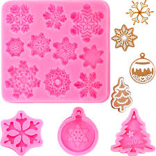 Take some icing on a spatula and drop it back down into the bowl to check for the correct thin consistency for flooding. 4 Pieces Christmas Silicone Cake Baking Molds 3d Christmas Tree Snowflake Silicone Molds Silicone Fondant Molds For Chocolates Candy Pudding Making Buy Online In Faroe Islands At Faroe Desertcart Com Productid 166675722