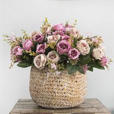 Using silk tropical flowers in wedding decor Branch Peonies Pompom Artificial Flowers Wedding Decoration The Bride S Bouquet Artificial Plants Buy At A Low Prices On Joom E Commerce Platform