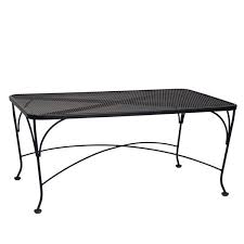 Spend more quality time enjoying the company of friends and family on outdoor dining chairs. Patio Store Woodard Mesh Wrought Iron 30 X 48 Rectangular Coffee Table