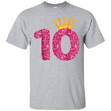 Birthday Outfits For 10 Year Olds 99promocode Happy Birthday Shirt Girls 10th Party 10 Years Old Bday Happy Birthday Shirt Girls Birthday Party Themes Girl Birthday Decorations