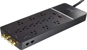 Rocketfish 12 Outlet 2 Usb Surge Protector Strip Black Rf Hts3117 Best Buy