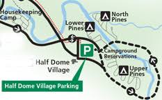 Map Of Yosemite Day Use Parking Lot At Half Dome Village Mary Donahue