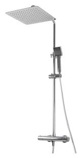 Aufputz Regendusche Thermostatarmatur Eckiger Duschkopf Duschsystem