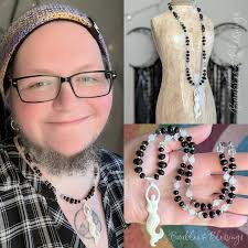 I have made a few necklaces and matching earrings,