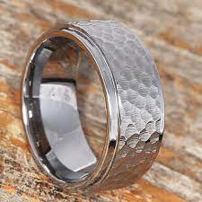 Hammered Tungsten Ring Hammered Band Hammered Silver Ring Etsy Hammered Tungsten Ring Hammered Wedding Bands Men S Wedding Ring
