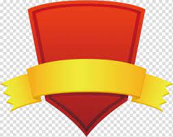 Yellow And Red Ribbon Banner Red Shield Red Shield Title Box Transparent Background Png Clipart Red Shield Ribbon Banner Game Logo Design