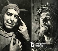 Image of Representation of the Passion in 1936: the Devil and Christ.