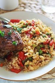Riz Au Poulet Et Legumes Recette Riz Au Poulet Poulet Legumes Plats Complet