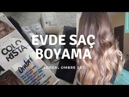 Evde Sac Boyama Loreal Colorista Ombre Seti Youtube
